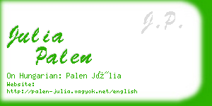 julia palen business card